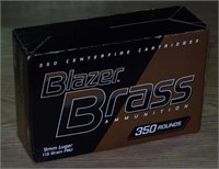 350 Rounds Blazer Brass 9mm Luger 115GR FMJ