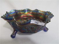 Fenton 9" blue Butterfly & Berry master berry
