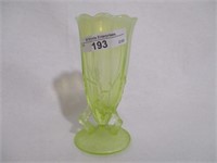 Dugan vaseline opal Twigs 4 1/2" vase.  Not