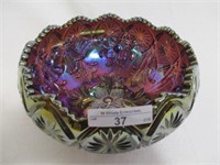 Mburg radium purple Fleur-de-lys rose bowl.