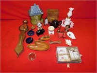 Vases, jewelry box, barometer etc