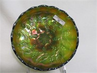 Mburg 8" radium green Holly Vt. ICS bowl. Nice!