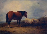 H.C. BRYANT 19C. HORSE PAINTING Oil ON CANVAS