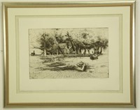 FOULLEY "THE BOATMAN" ENGRAVING, EDITION #38/60