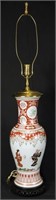 CHINESE FAMILLE ROSE PORCELAIN LAMP