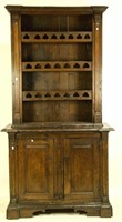 CIRCA 1600's SPANISH OAK CABINET WITH PLATE RACK