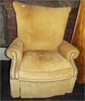 Suede Recliner/w turquoise trim