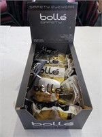 Lot of 12 Bolle safety glasses (yellow)