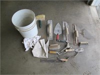 Pail of Mason tools
