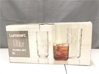 Luminarc glass drinking cups (missing two)