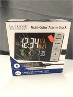 lacrosse multi color alarm clock (opened box/new