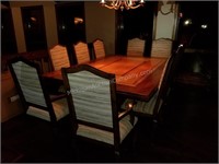 Exquisite Custom Mutli Wood Inlay Dining Table
