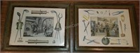 Pair of Vintage Blacksmith Lithographs