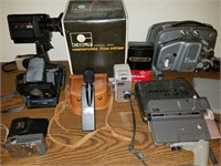 Group of Vintage Projectors and Cameras