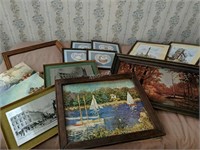 SR- Assorted lot of Vintage Frames Prints