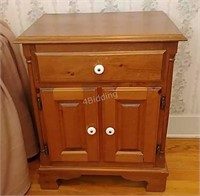 MB- Pair of Wooden Pine Bedside Tables