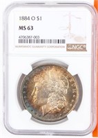 Coin 1884-O Morgan Silver Dollar NGC MS63