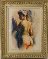 Emil Kosa Jr. Pastel on paper Nude