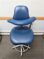 Blue dental assistant chair