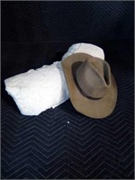 Cowboy hat and upholstery batting