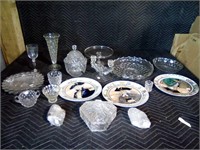 Depression glass dishes and president plates