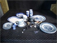 Vintage blue dishes