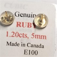$200 10K Ruby Earrings