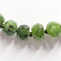 $1000 S/Sil Natural Jade Necklace
