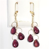 $699 14K Natural Garnet Earrings