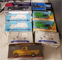 9 Limited edition car banks in original boxes