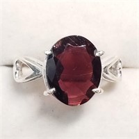 $220 S/Sil Garnet Ring