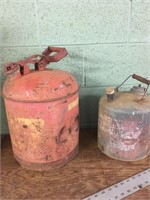 2  vintage gas cans