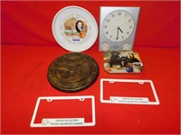 Ducks Unlimited clock, license plate frames etc