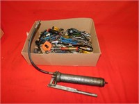 Large Qty of wrenches, hammer, grease gun,