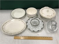 Seven Pieces of Glass & Ceramic