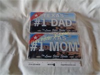New #1 MOM & DAD License Plates