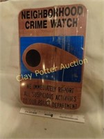 Metal Crime Watch Sign