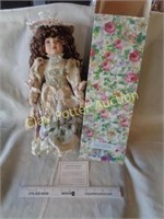 Porcelain Doll in Box w/COA