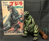 Boxed Japanese Bullmark Tin Godzilla Toy