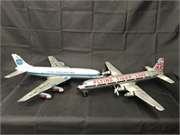 (2) Tin Marx Toy Airplanes, Flying Tiger & Pan Am