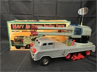 Tin Battery Op Navy Air Defense Pom Pom Truck