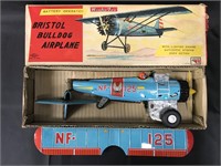Boxed Battery Op Rosko Bristol Bulldog Airplane