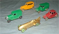 5 Early TootsieToy Vehicles