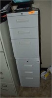 TWO - 3 DRAWER METAL FILING CABINETS