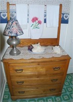 DRESSER WITH TOWEL RACK INSTEAD OF MIRROR