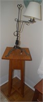 SMALL TABLE AND LAMP