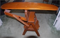 VINTAGE WOOD IRONING BOARD/STEP STOOL/CHAIR