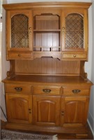 ANTIQUE CHINA CABINET WITH HUTCH