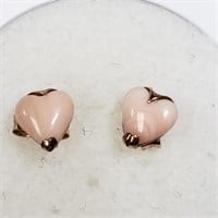 $120 10 KT Gold Coral Earrings