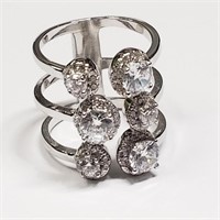 $200  Silver Triple CZ Ring
